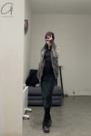 BORIS BIDJAN SABERI Dark Grey Hooded Jacket WZIPPER2 FTO00002